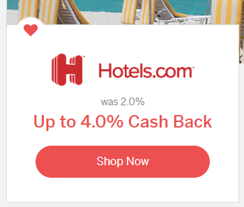 Hotels cash back